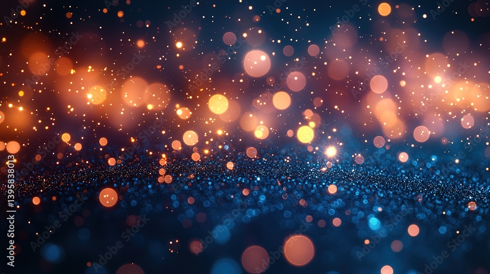 Poster ethereal luminosity abstract background with radiant bokeh effect and glitter