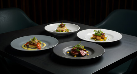 Artistic Culinary Creations Presented With Elegance For High End Dining