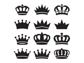 Fototapeta premium crown icons set