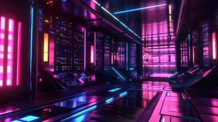 Quantum Server Room Illuminated by Glowing Qubits