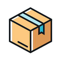 Delivery Box Sealing Tape Icon Design