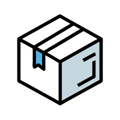 Delivery Box Sealing Tape Icon Design