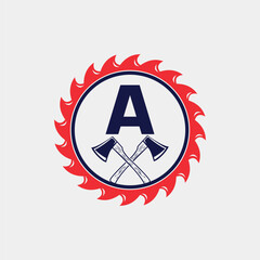 A Letter Woodcraft Logo Design