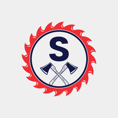 S Letter Woodcraft Logo Design