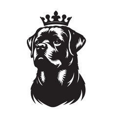 Vector silhouette of a dog, Dog illustration, Dog art, Dog drawing, Pet Animal Silhouette.