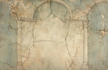 Cracked Fresco, Aged texture art and architecture,