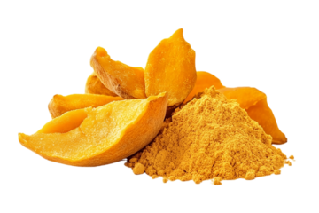 Ground spice paired with mango slices