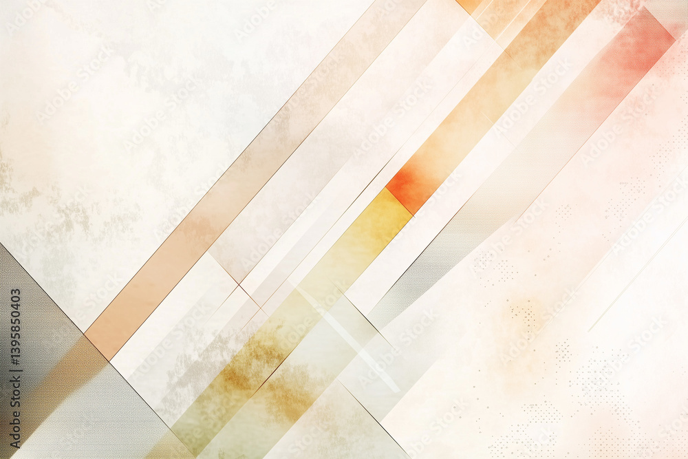 Poster abstract geometric watercolor background with lines and shapes for design