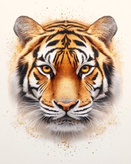 Fototapeta premium Close-up of a majestic tiger's face.