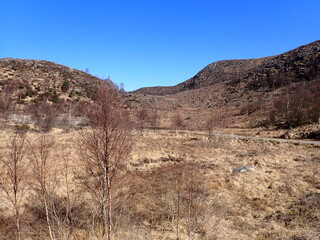 mountain landscape with blue sky