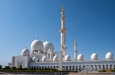 Sheikh Zayed Grand Mosque in Abu Dhabi. UAE landmark.