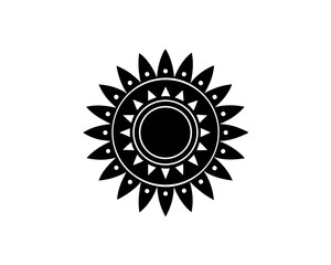 creative details Boishakhi Sun Motif Icon Vector Illustration