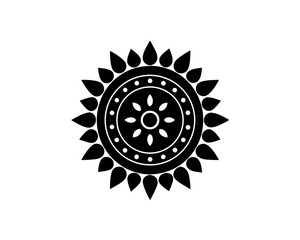 creative details Boishakhi Sun Motif Icon Vector Illustration