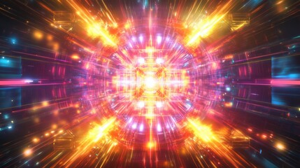 Quantum Processor Glowing with Binary Holographic Display