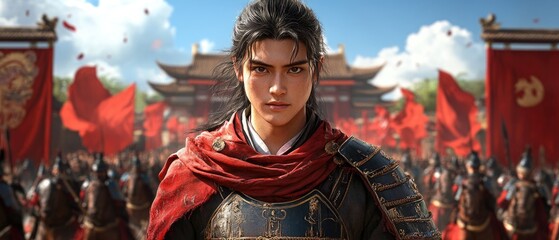 Powerful warrior in ancient China