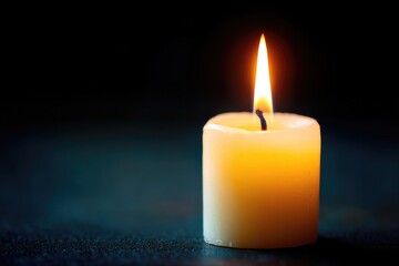 single candle burning in darkness symbolizes hope against despair representing world refugee day spirit