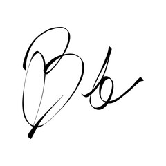 cursive b