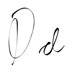 cursive d