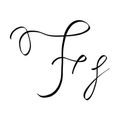cursive f