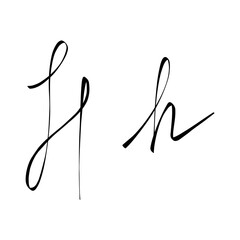 cursive h