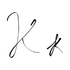 cursive k