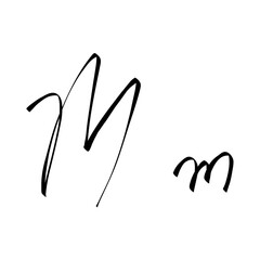 cursive m