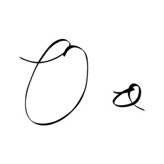 cursive o