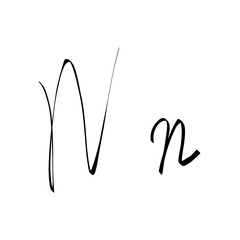 cursive n