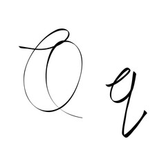 cursive q