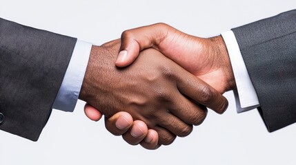 Obraz premium Close-Up of Two Hands Engaging in a Professional Handshake