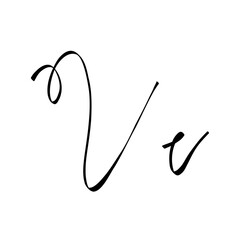 cursive v
