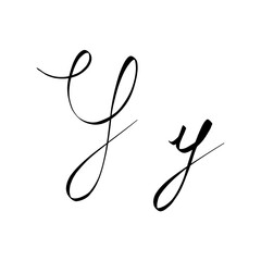 cursive y
