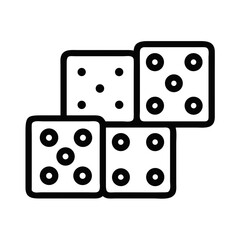 Dice Blocks Pips Showing Icon Design