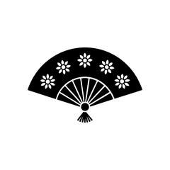 creative details Boishakhi Hand Fan Icon Vector Illustration
