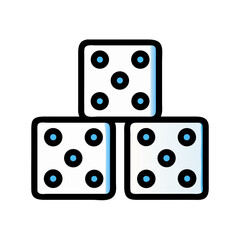 Dice Blocks Pips Showing Icon Design