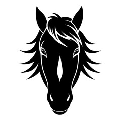 horse icon silhouette vector illustration