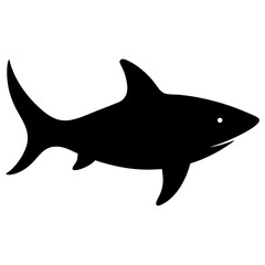 Obraz premium shark silhouette vector illustration