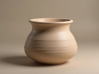 Ceramic clear vase, planter. The vase is empty and has a simple, elegant design. handmade pottery, DIY products.
