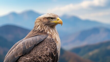 Obraz premium eagle with a red arrow pointing to its back