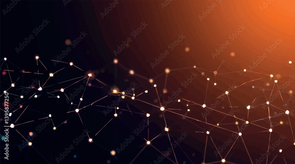 Aufkleber outline of ai-powered big data analysis minimal futuristic technology vector design.