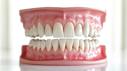 Obraz premium Elegantly Isolated Dental Model on White Background for Dentist Use and Oral Health Education
