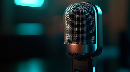 A handheld microphone with a sleek design, featuring a silver mesh head and black body—ideal for performances, recordings, and public speaking engagements