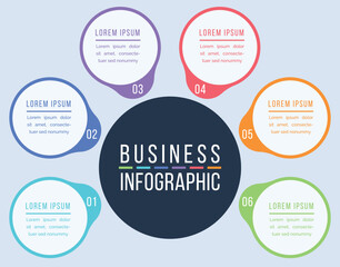 Business Infographic 6 Steps for Data Visualization