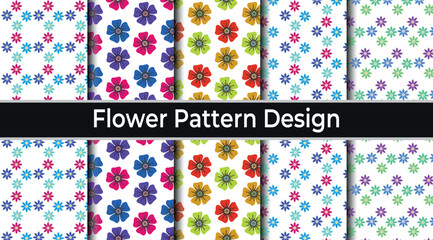 Fototapeta premium A vintage floral pattern bundle | Pattern design | Big collection of floral vector patterns
