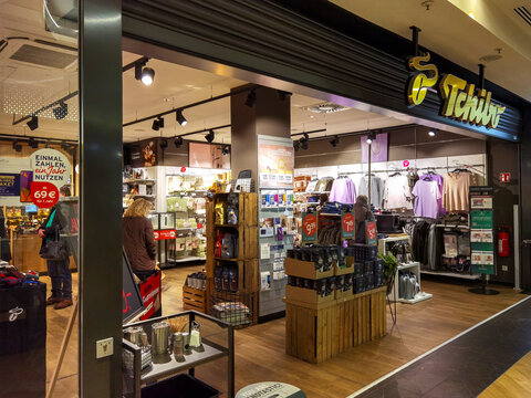 Berlin, Germany - February 2, 2023: Shop window of a coffee store in the Gropius Passagen in Berlin.