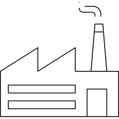 Factory I single vector illustration icon