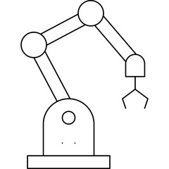 Industrial Robot III single vector illustration icon