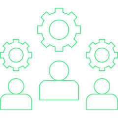 Multiple Cogwheels single vector illustration icon