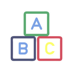  Alphabet Blocks Learning Icon