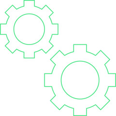 Cogwheel single vector illustration icon